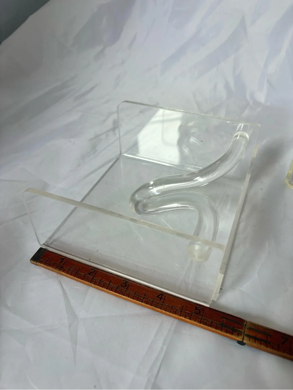 Vintage Mid-Century Modern Clear Acrylic Napkin Holder Set